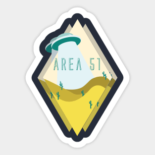 Triple Diamond-View Desert Area 51 in Peach Sticker